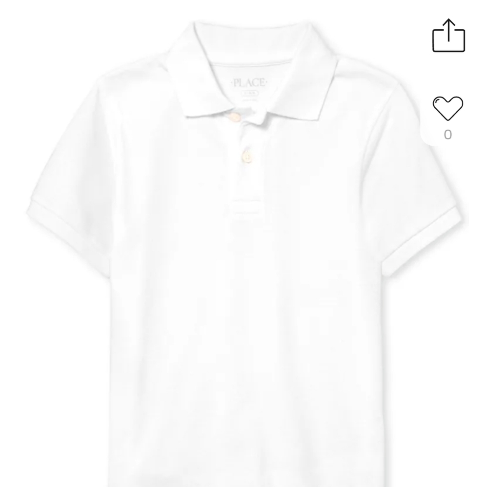 Children's Place Boys polo. White color.
